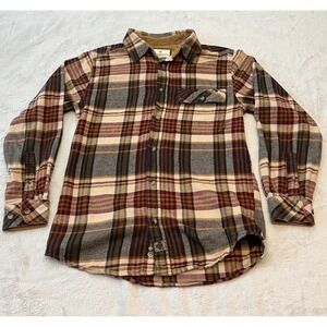 Legendary Whitetails The Original Buck Camp Mens Flannel Shirt Plaid Size SM